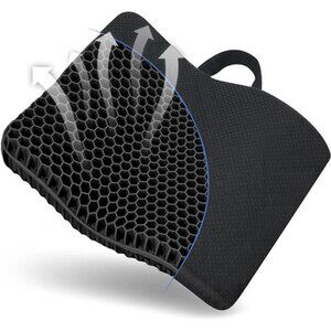 Gel Seat Cushion, for Long Sitting -Double Thick Gel Seat Cushion Breathable
